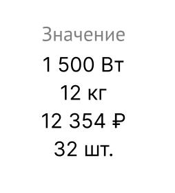 Несвязанные величины без выравнивания по разрядам